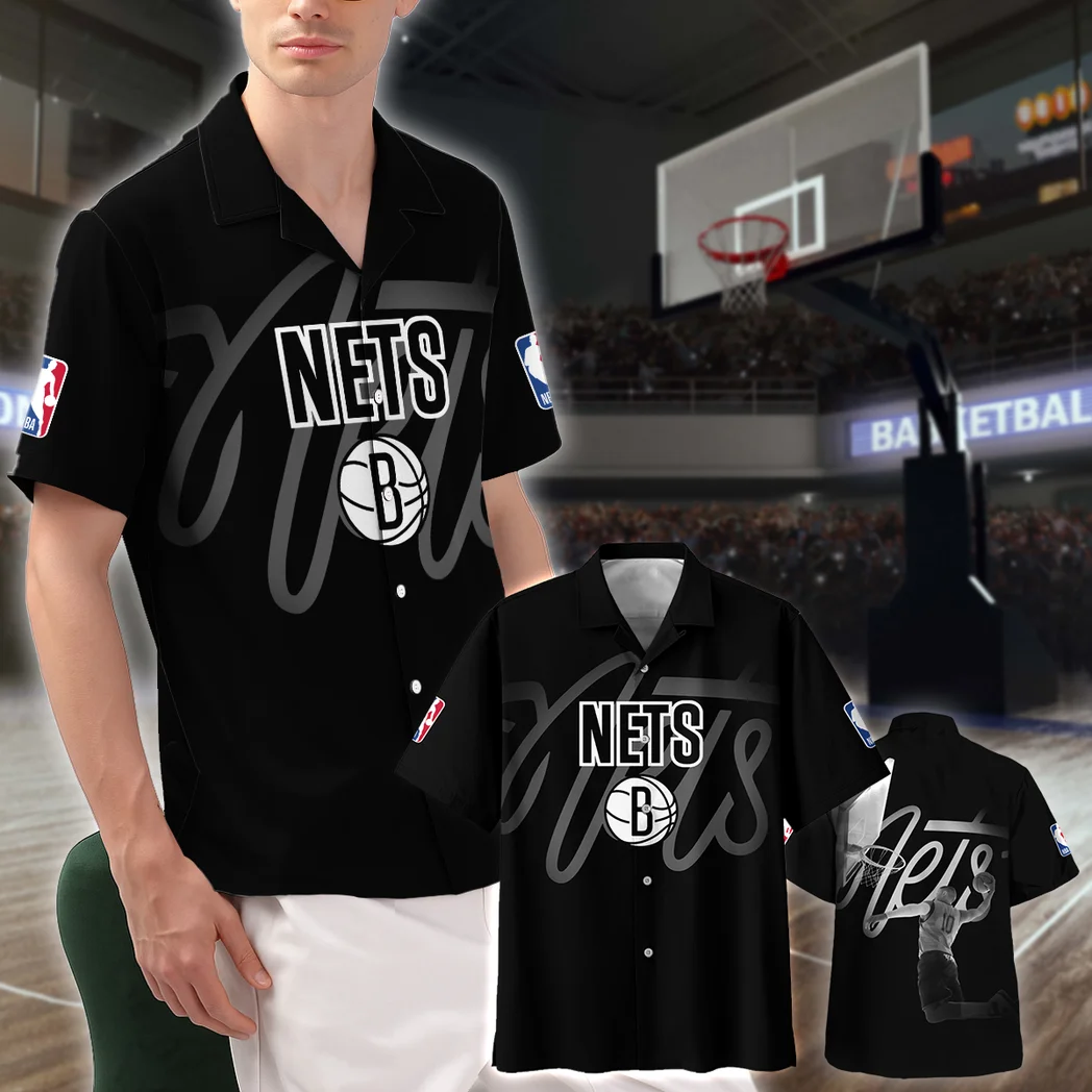Brooklyn Nets Hawaiian Shirt, Summer Spirit Button Shirt HVN1529BN