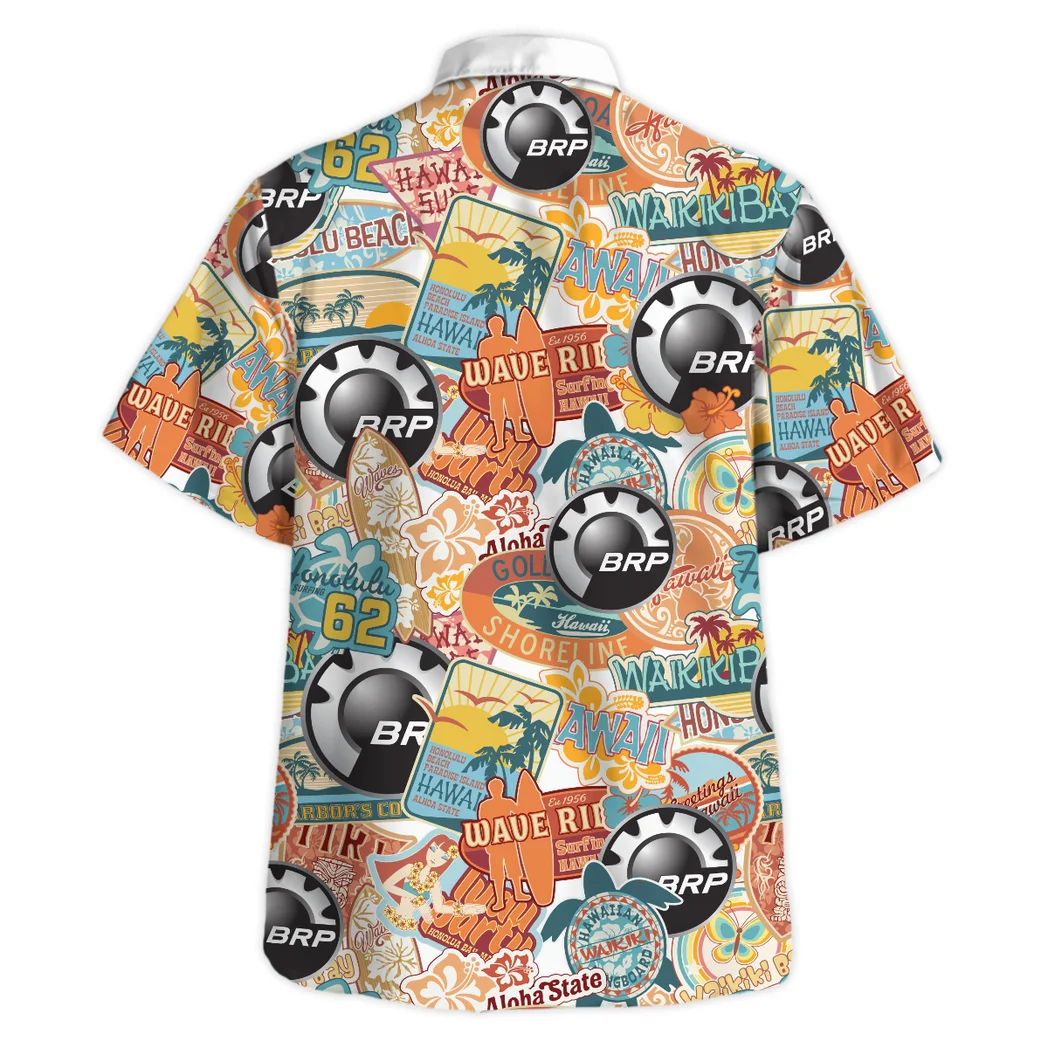 BRP Can am Hawaiian Shirt Exclusive Logo, Chrome Wave Button Shirt HVN1539BR