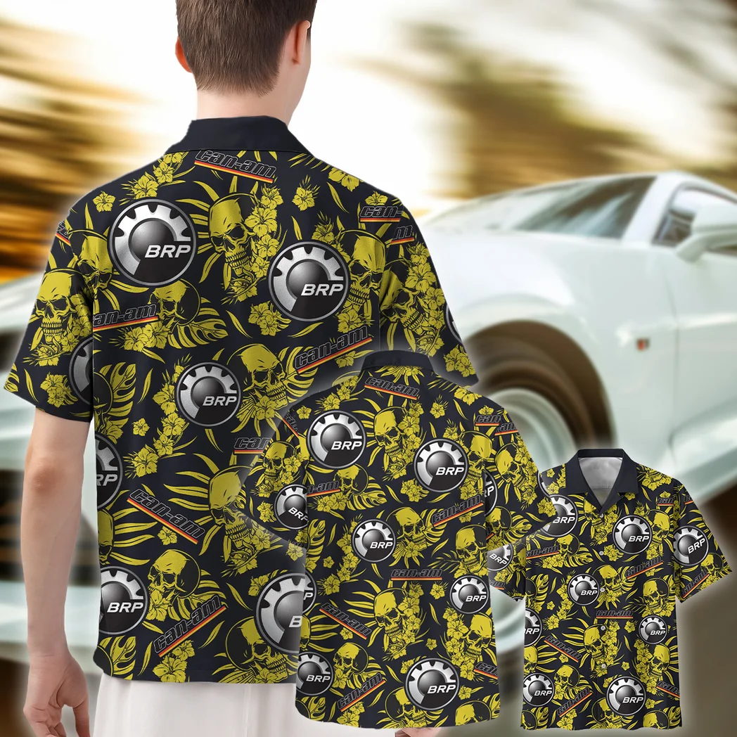 BRP Can am Hawaiian Shirt Skull Design, Drift-Ready Button Shirt HVN1535BR