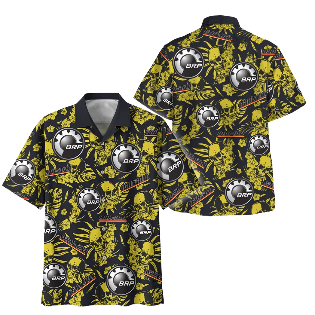 BRP Can am Hawaiian Shirt Skull Design, Drift-Ready Button Shirt HVN1535BR