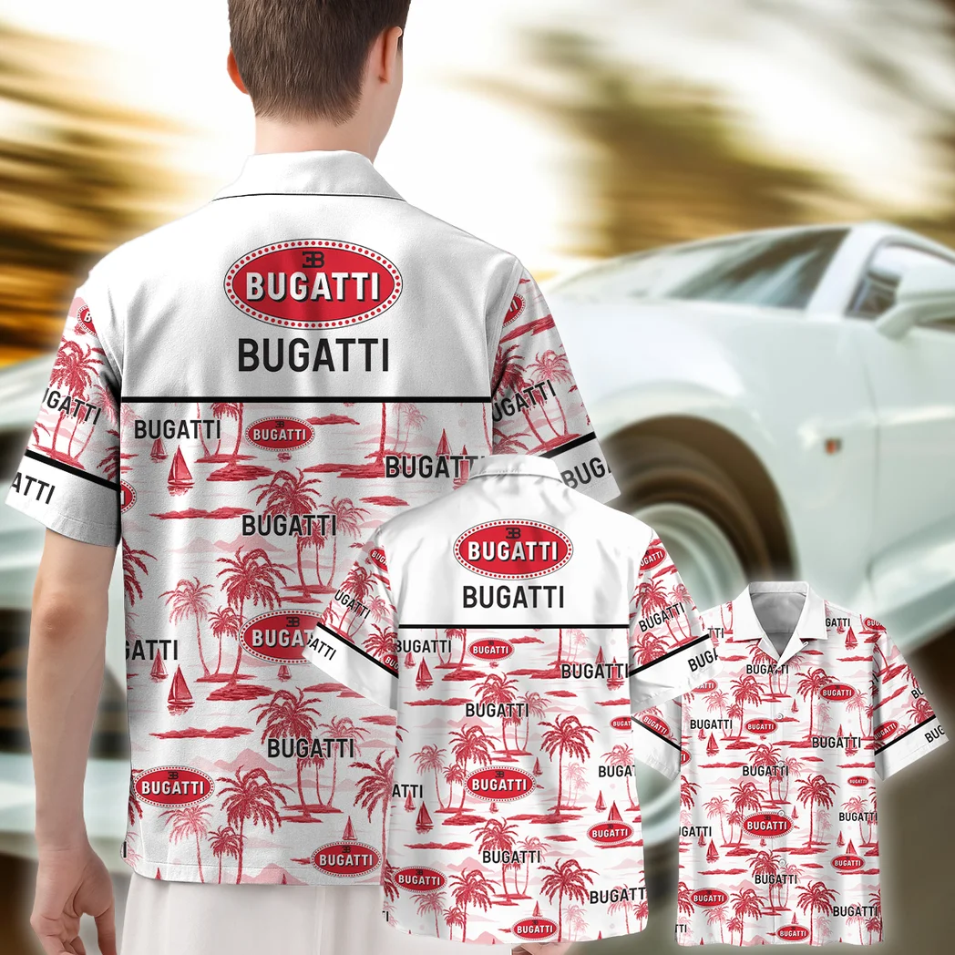 Bugatti Hawaiian Shirt Exclusive Logo, Garage Life Button Shirt HVN1534BU