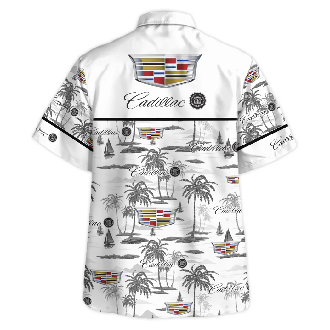 Cadillac Hawaiian Shirt Exclusive Logo, Performance Gear Button Shirt HVN1534CA
