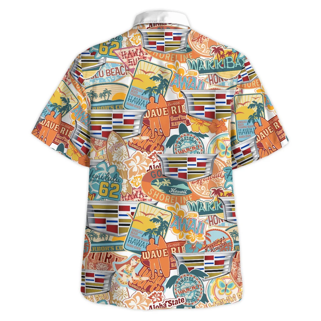 Cadillac Hawaiian Shirt Exclusive Logo, Speed Legend Button Shirt HVN1539CA