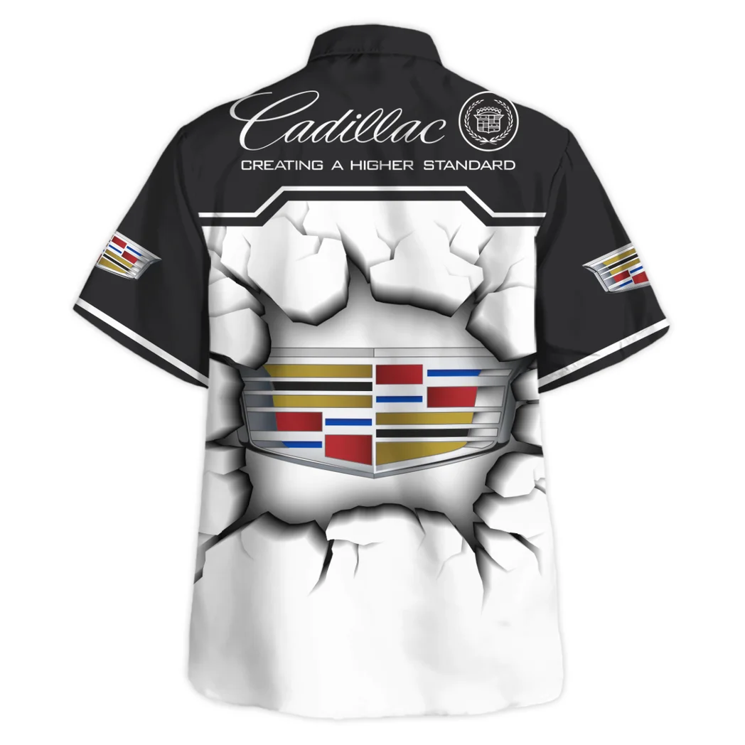 Cadillac Hawaiian Shirt, Motorsport Vibe Button Shirt HVN1400CA