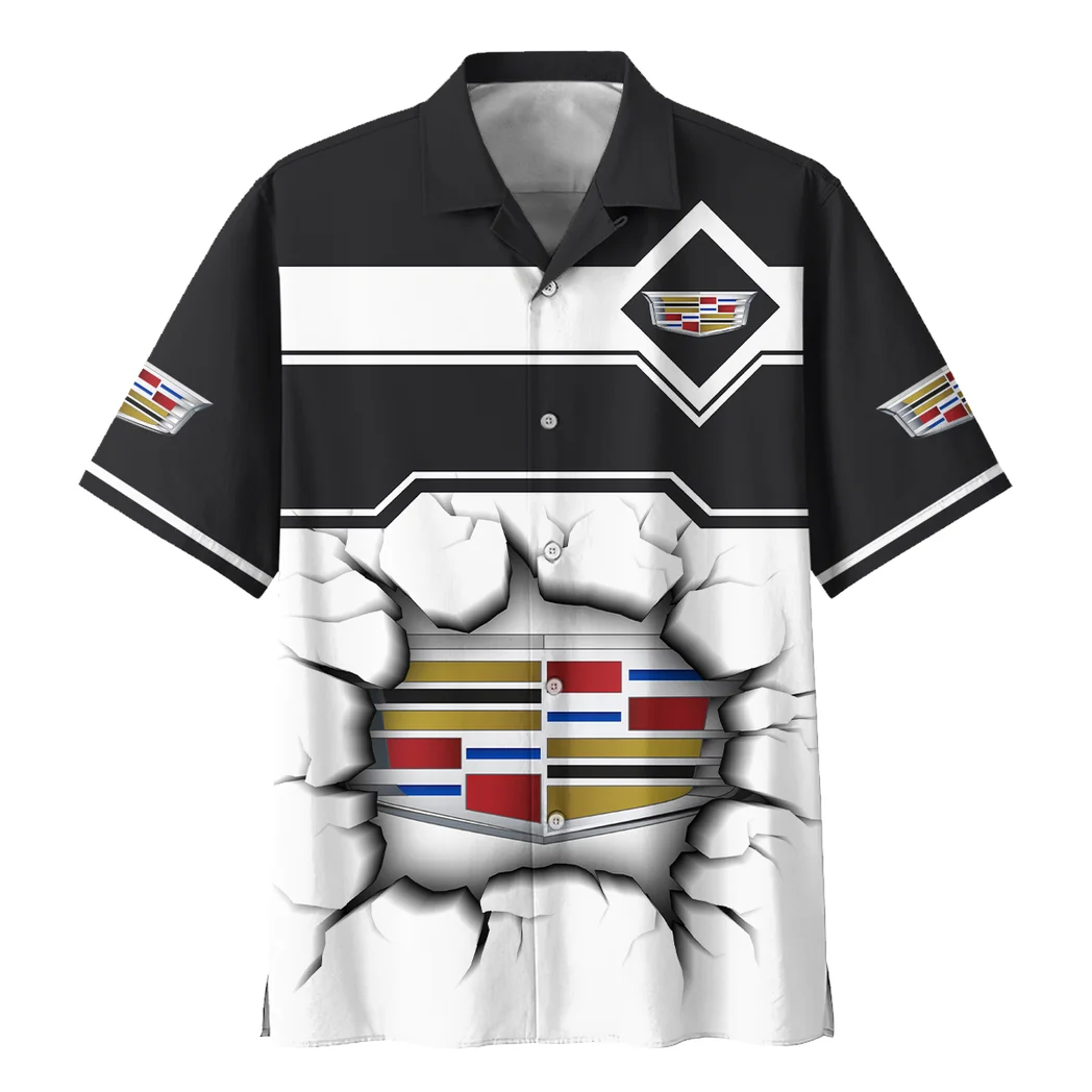 Cadillac Hawaiian Shirt, Motorsport Vibe Button Shirt HVN1400CA