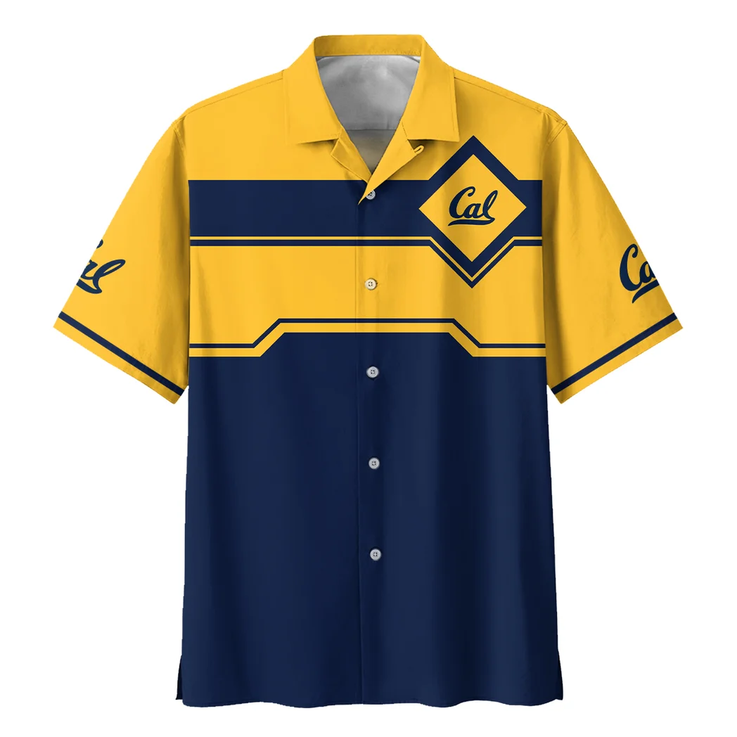 California Golden Bears Hawaiian Shirt Logo Print, Classic Fan Button Shirt HVN1469CG