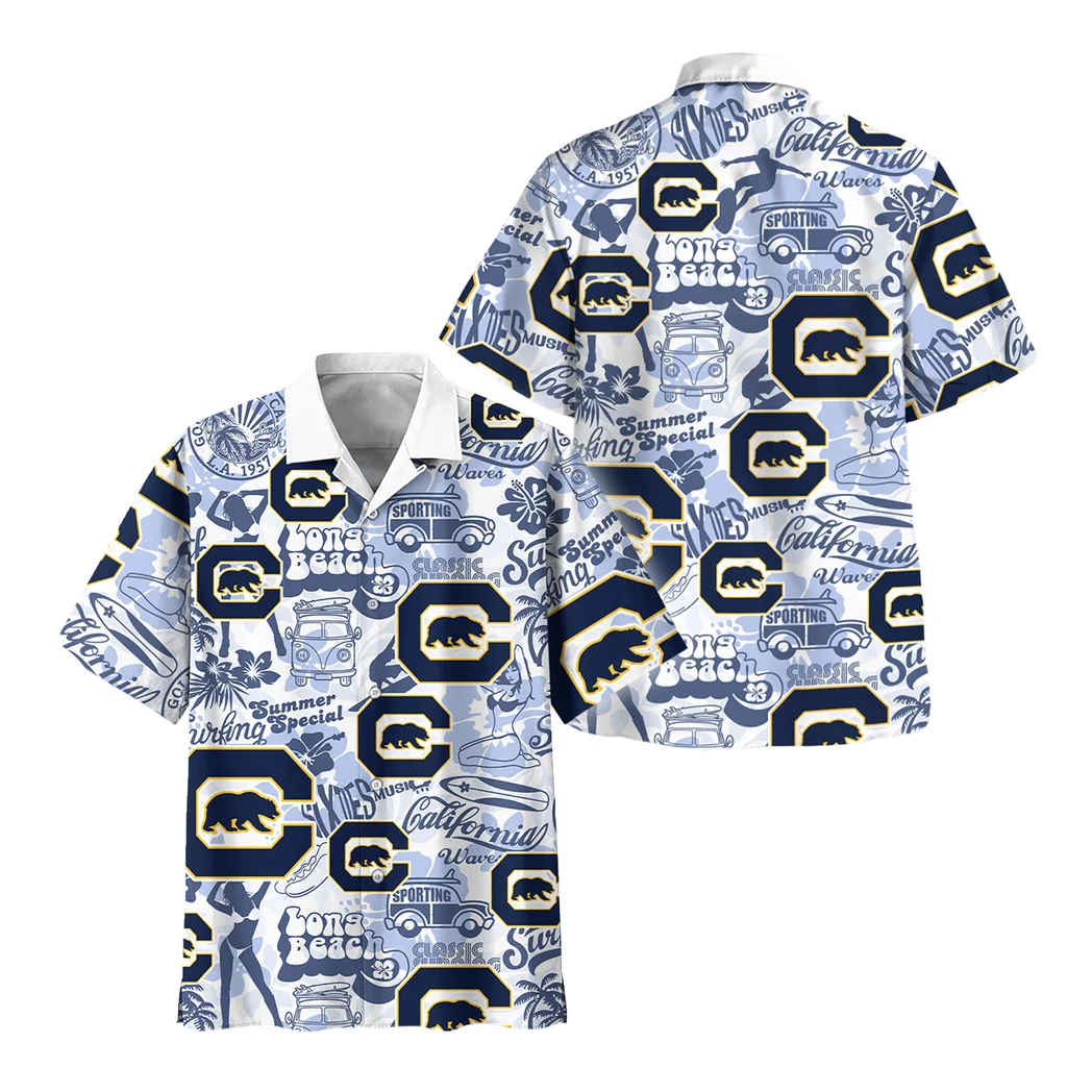 California Golden Bears Hawaiian Shirt Logo Print, Game Day Button Shirt HVN1467CG