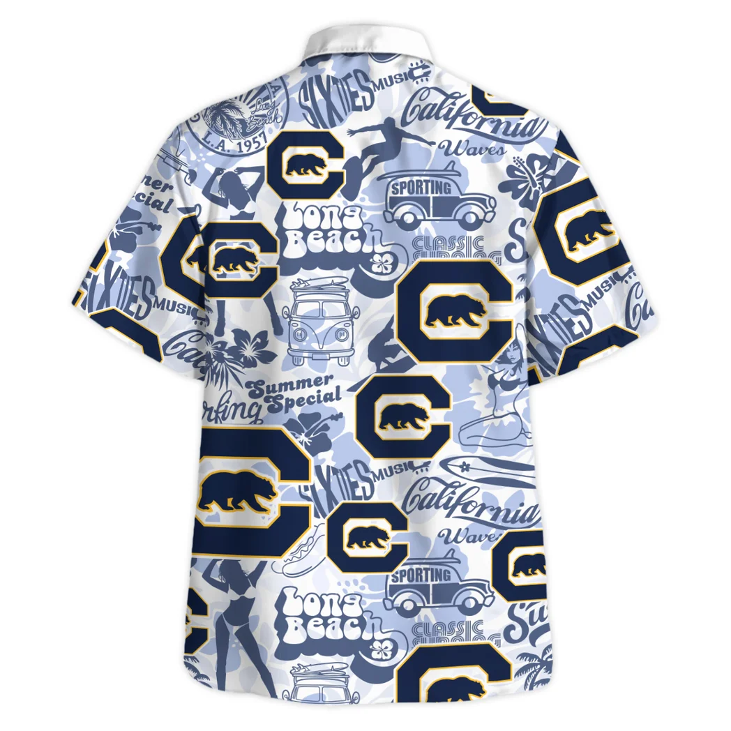 California Golden Bears Hawaiian Shirt Logo Print, Game Day Button Shirt HVN1467CG