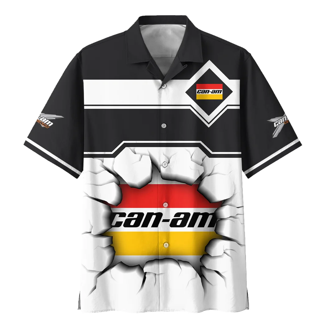 Can Am Hawaiian Shirt, Auto Fan Button Shirt HVN1400CA