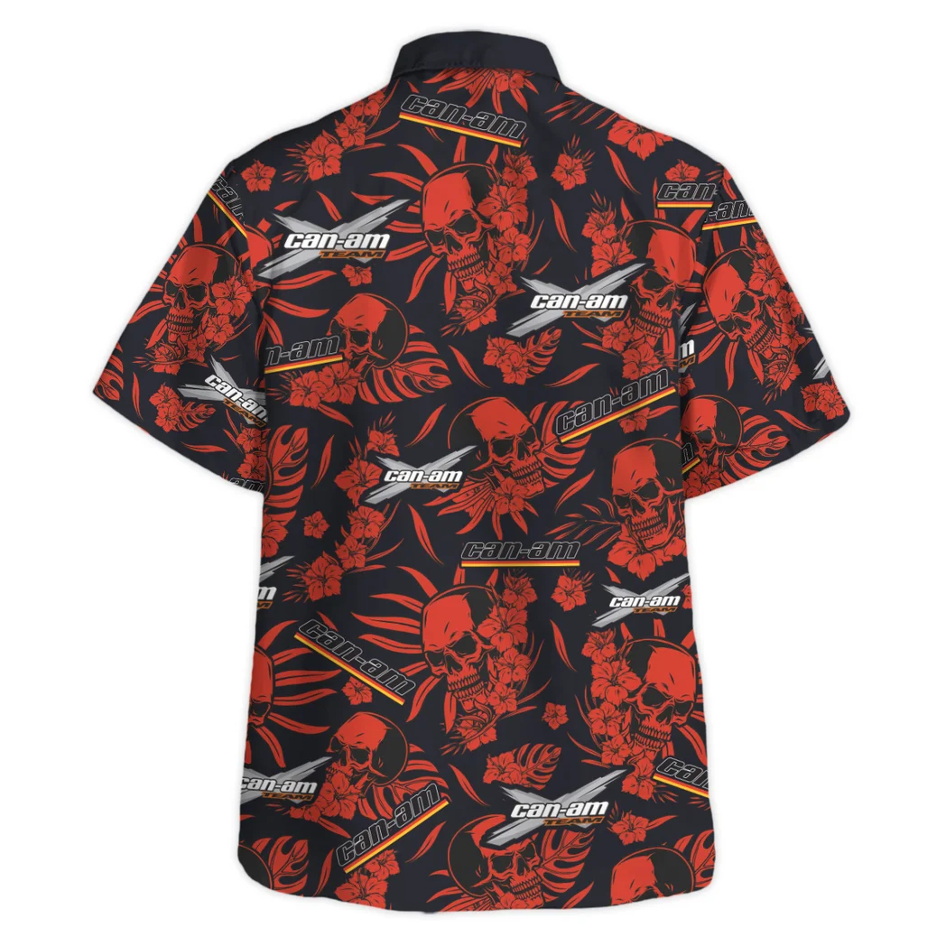 Can Am Hawaiian Shirt Skull Design, Rider\'s Paradise Button Shirt HVN1535CAM