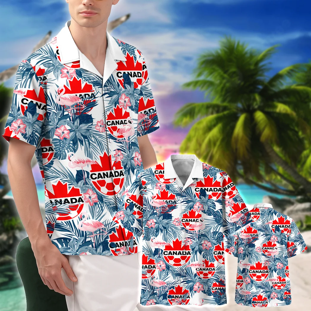 Canada Hawaiian Shirt FIFA World Cup 26 Tropical Style, Everyday Fan Button Shirt HVN1587CD
