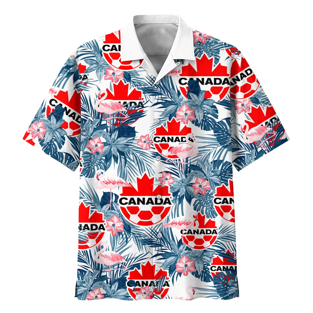 Canada Hawaiian Shirt FIFA World Cup 26 Tropical Style, Everyday Fan Button Shirt HVN1587CD