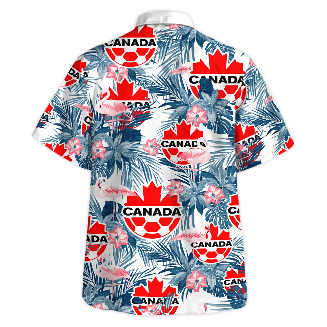 Canada Hawaiian Shirt FIFA World Cup 26 Tropical Style, Everyday Fan Button Shirt HVN1587CD