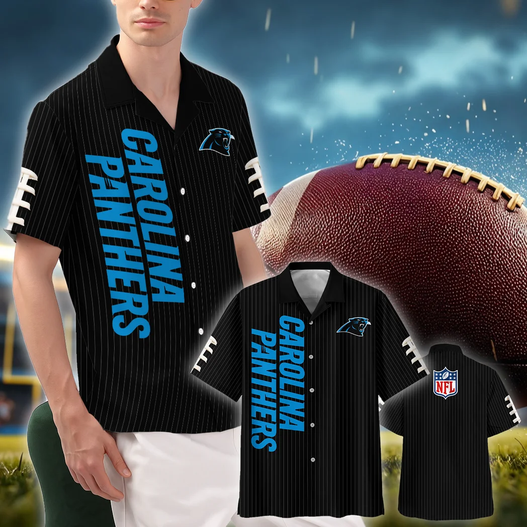 Carolina Panthers Hawaiian Shirt, Stadium Energy Button Shirt HVN1424CP