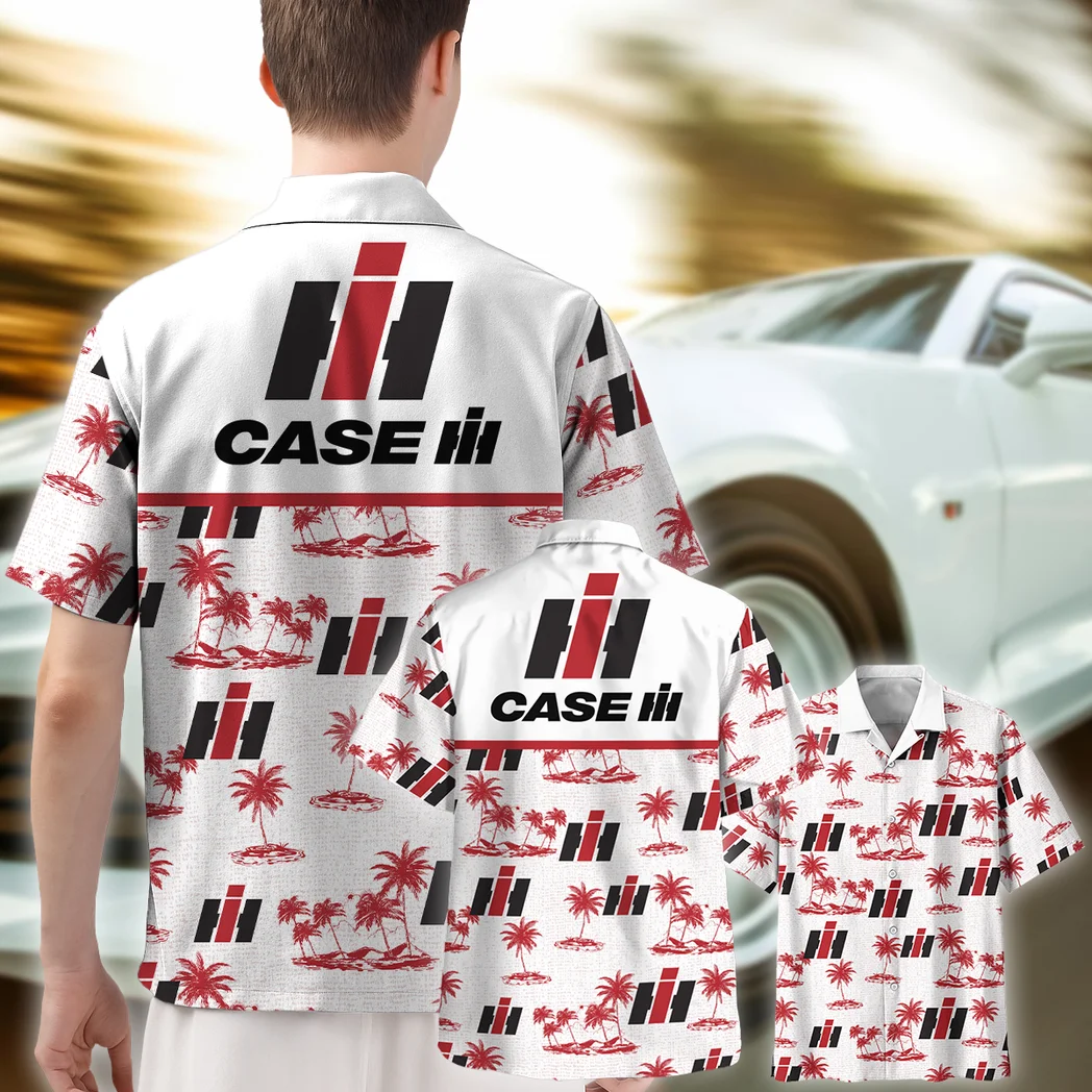 Case Ih Hawaiian Shirt Tropical Style, Street Racer Button Shirt HVN1536CS