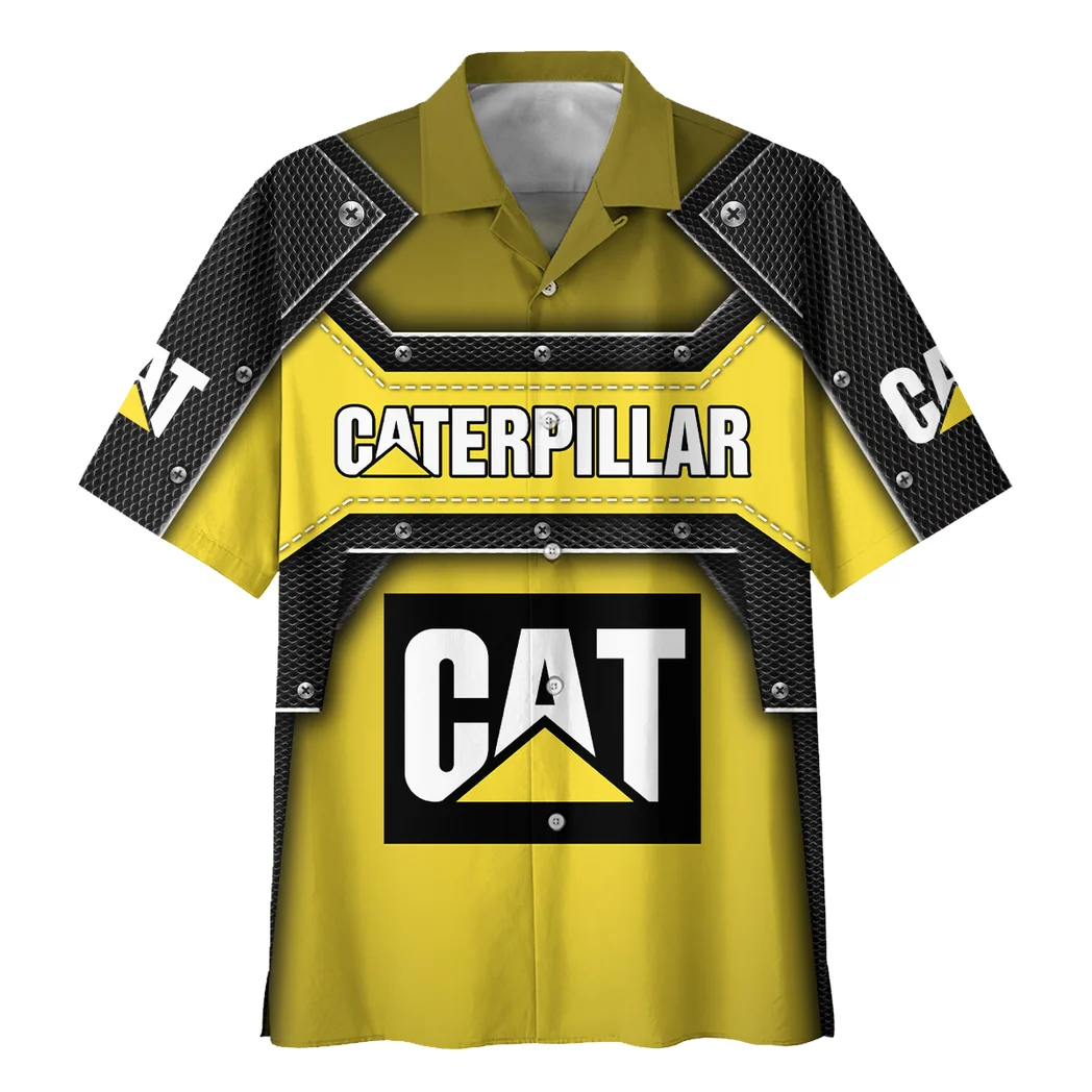 Caterpillar Inc Hawaiian Shirt, Road Life Button Shirt HVN1401CI