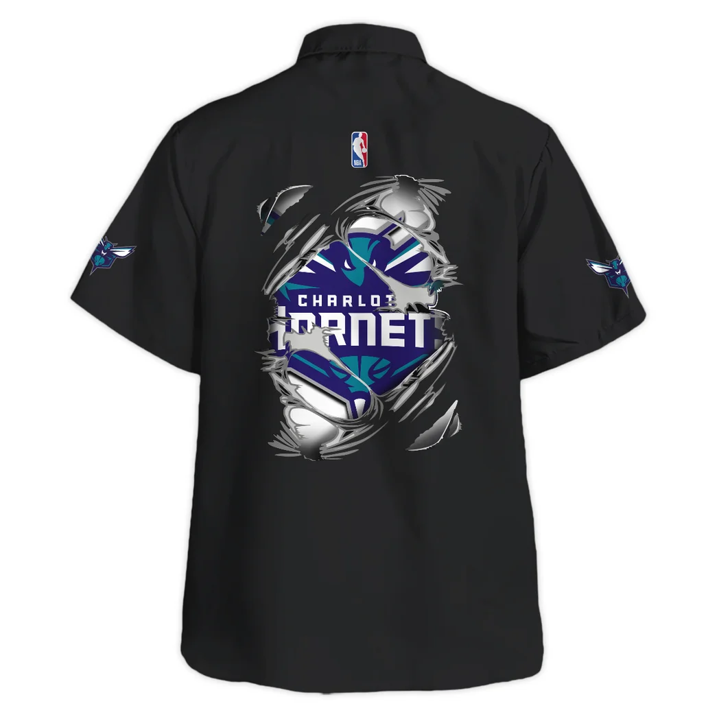 Charlotte Hornets Hawaiian Shirt Fan Edition Design, Match Day Button Shirt HVN1579CH