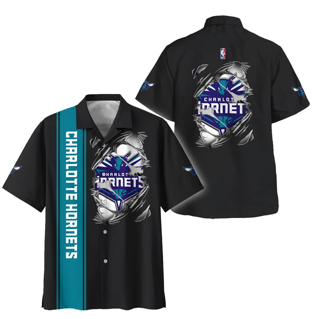Charlotte Hornets Hawaiian Shirt Fan Edition Design, Match Day Button Shirt HVN1579CH