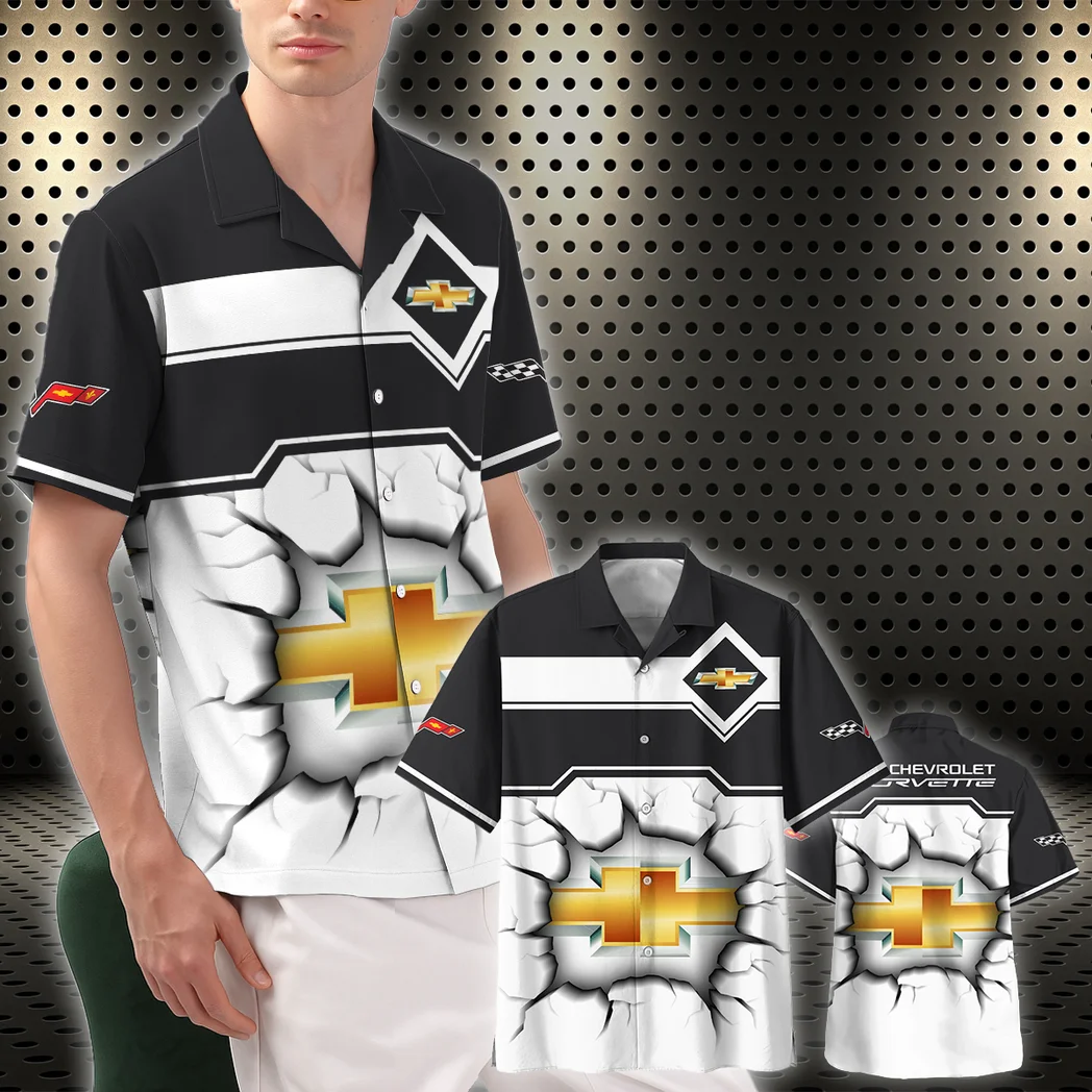 Chevrolet Corvette Hawaiian Shirt, Street Racer Button Shirt HVN1400CC
