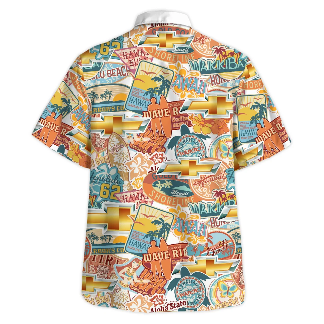 Chevrolet Hawaiian Shirt Exclusive Logo, Road-Trip Ready Button Shirt HVN1539CE