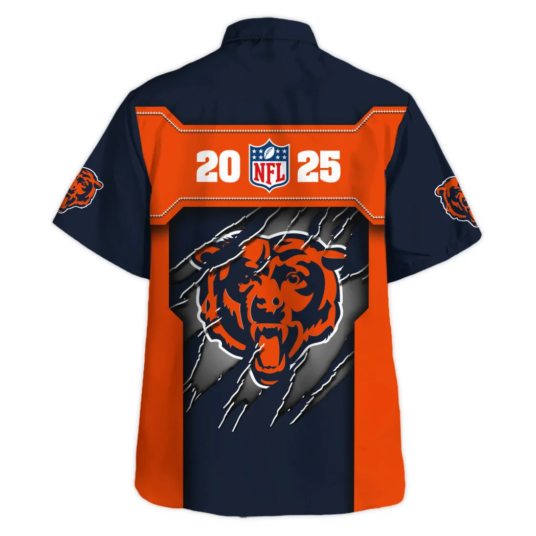 Chicago Bears Hawaiian Shirt, Classic Fan Button Shirt HVN1421CB