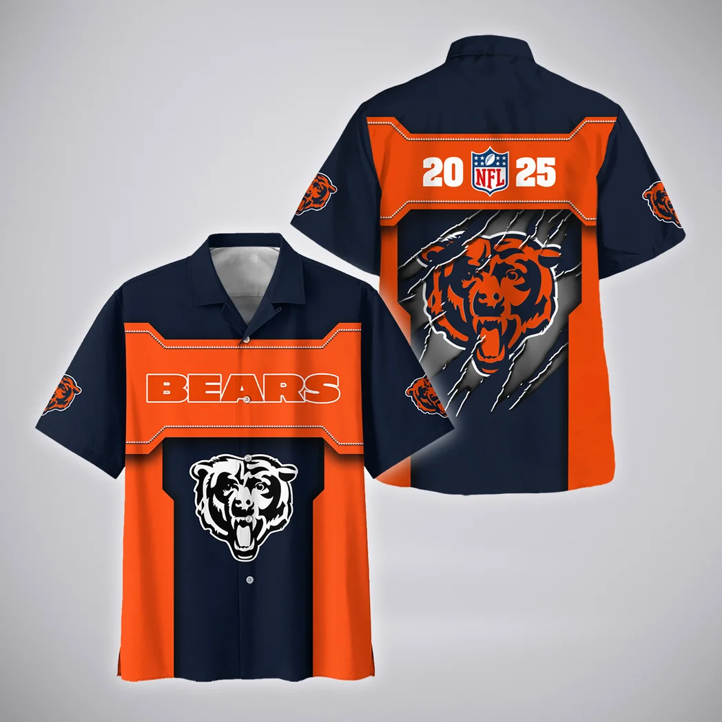 Chicago Bears Hawaiian Shirt, Classic Fan Button Shirt HVN1421CB