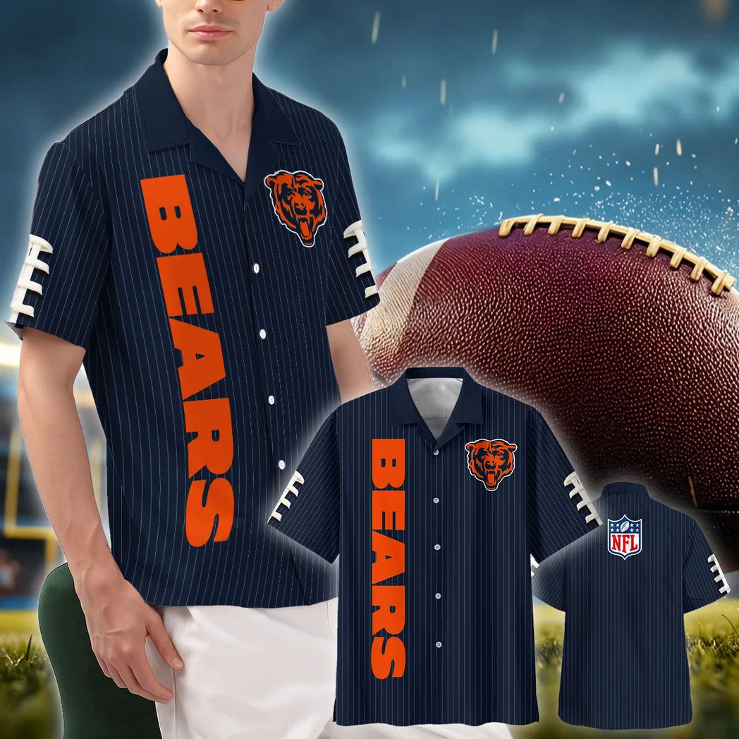 Chicago Bears Hawaiian Shirt, Summer Match Button Shirt HVN1424CB