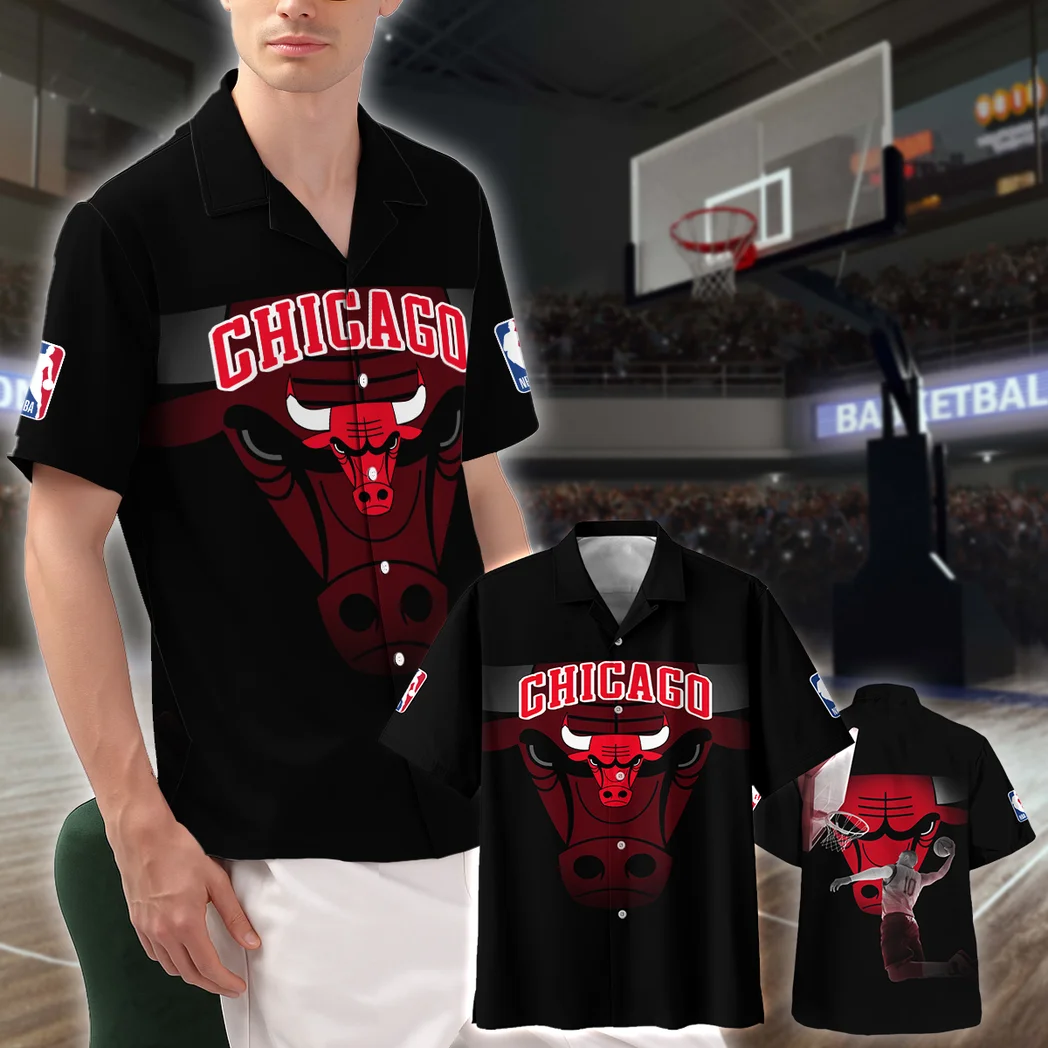 Chicago Bulls Hawaiian Shirt, Victory Spirit Button Shirt HVN1529CB