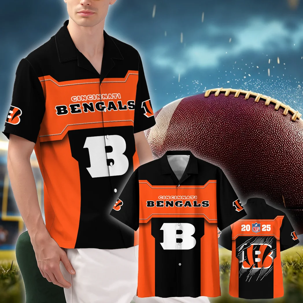 Cincinnati Bengals Hawaiian Shirt, Everyday Fan Button Shirt HVN1421CI