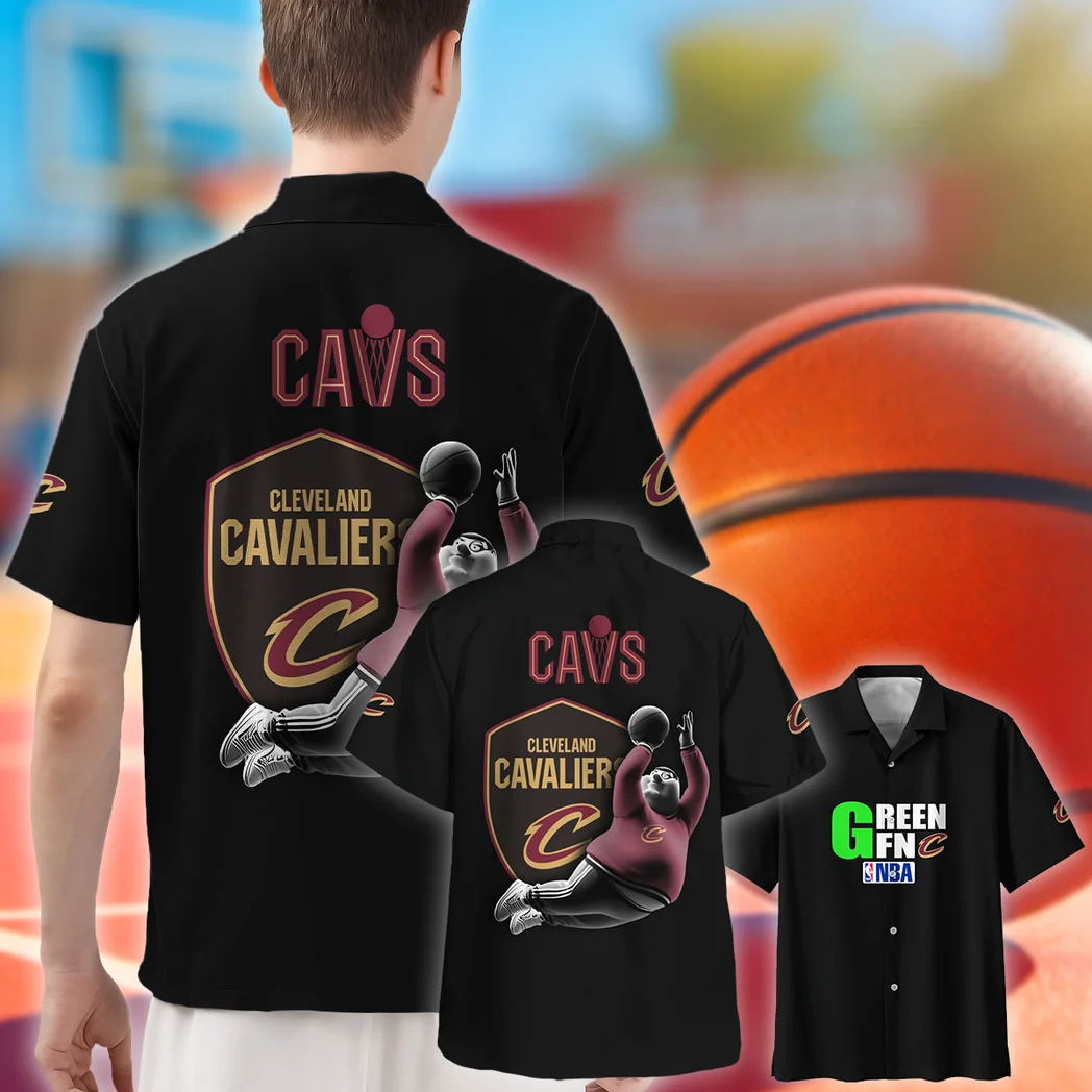 Cleveland Cavaliers Hawaiian Shirt Exclusive Logo, Bold Supporter Button Shirt HVN1530CC