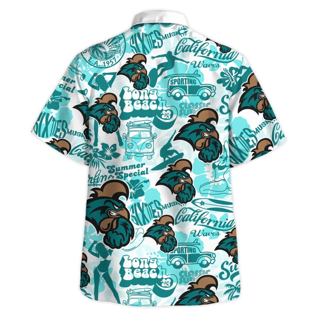 Coastal Carolina Chanticleers Hawaiian Shirt Logo Print, Fan Pride Button Shirt HVN1467CC