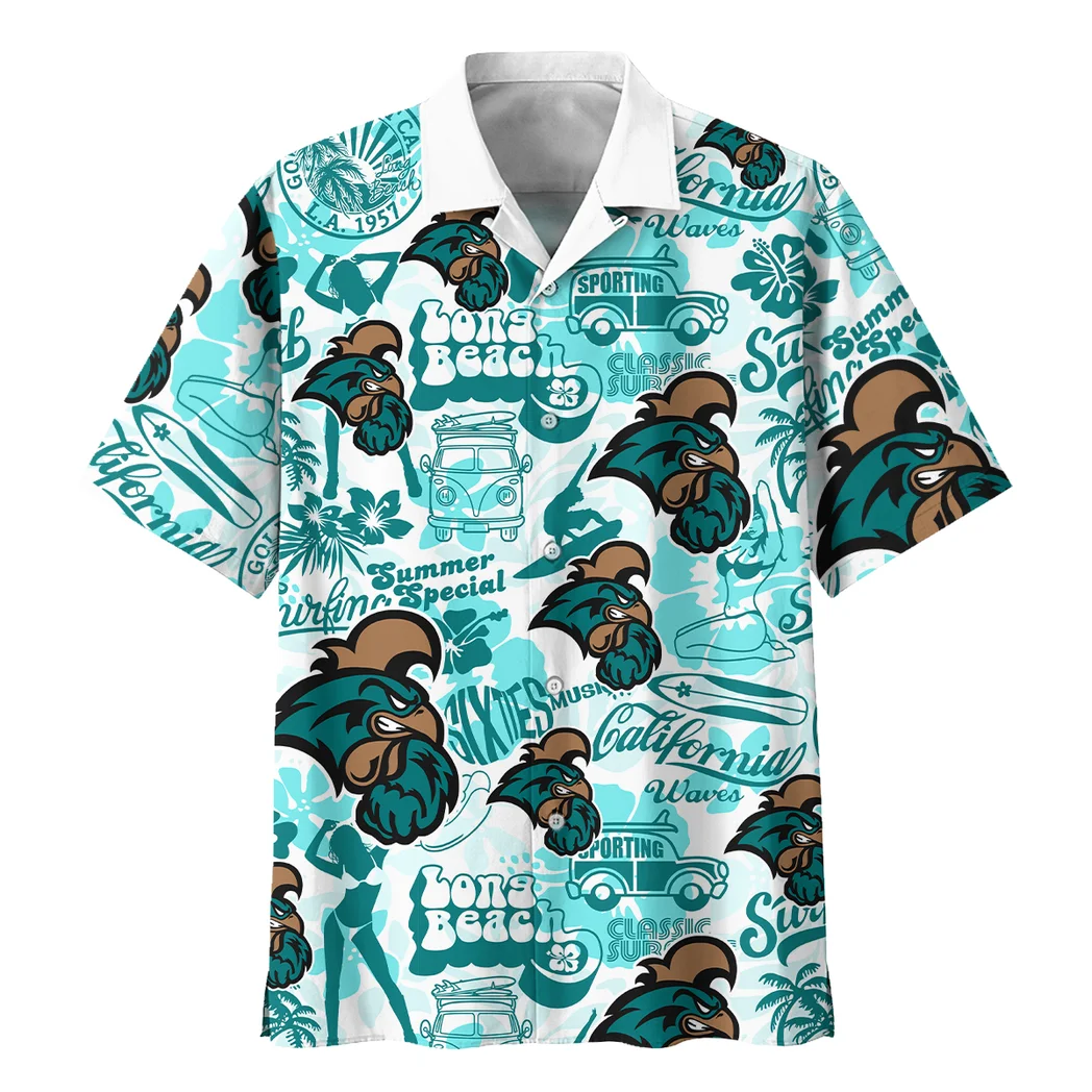 Coastal Carolina Chanticleers Hawaiian Shirt Logo Print, Fan Pride Button Shirt HVN1467CC