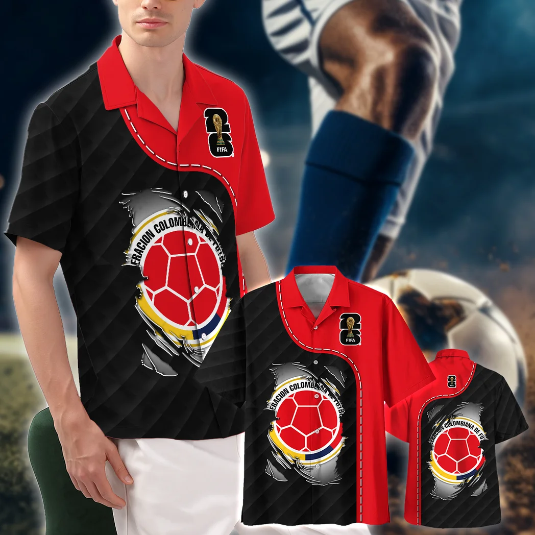Colombia Hawaiian Shirt FIFA World Cup 26 Limited Edition, Bold Spirit Button Shirt HVN1584CO