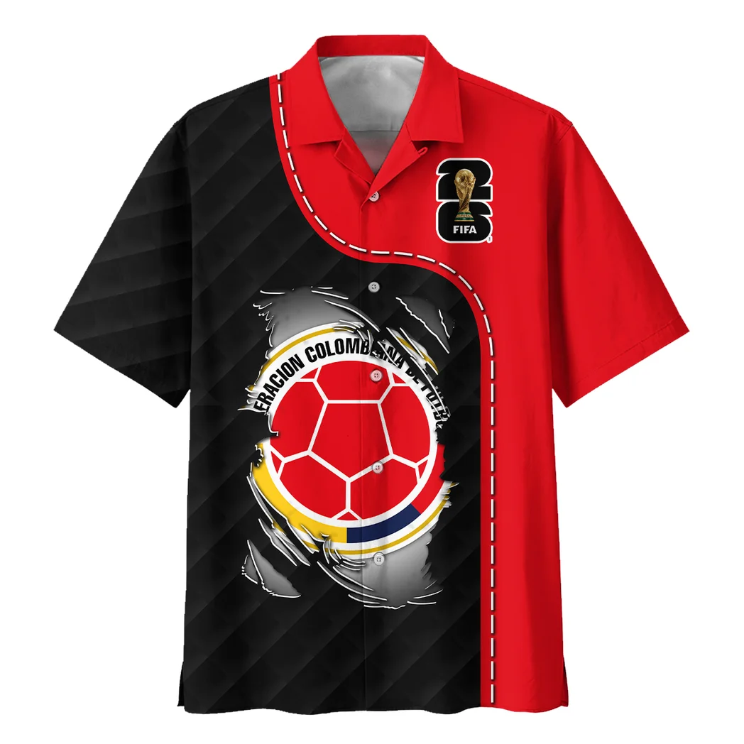 Colombia Hawaiian Shirt FIFA World Cup 26 Limited Edition, Bold Spirit Button Shirt HVN1584CO
