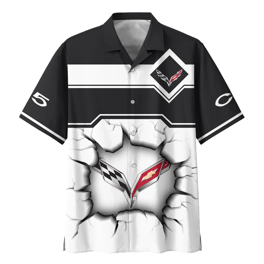 Corvette C5 Hawaiian Shirt, Custom Garage Button Shirt HVN1400CO