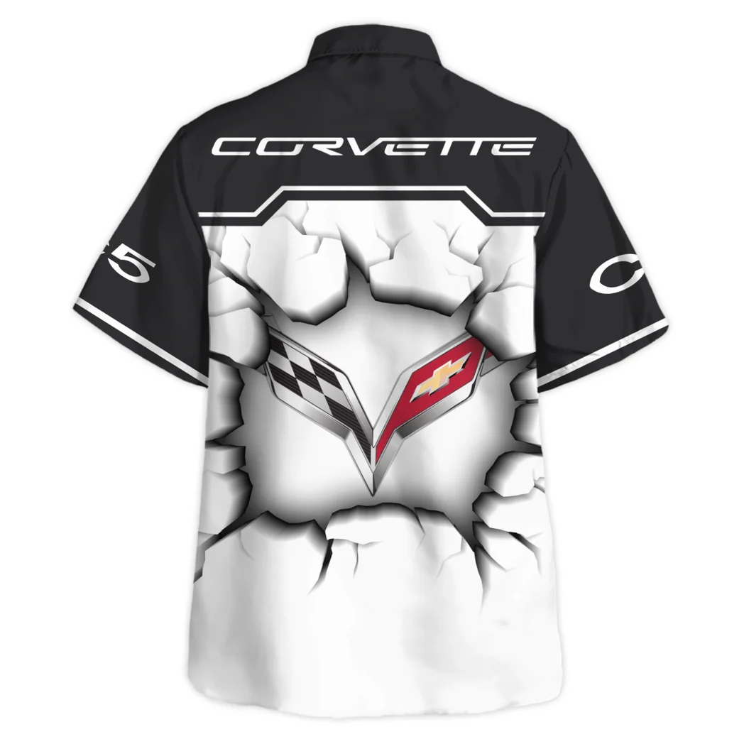 Corvette C5 Hawaiian Shirt, Custom Garage Button Shirt HVN1400CO