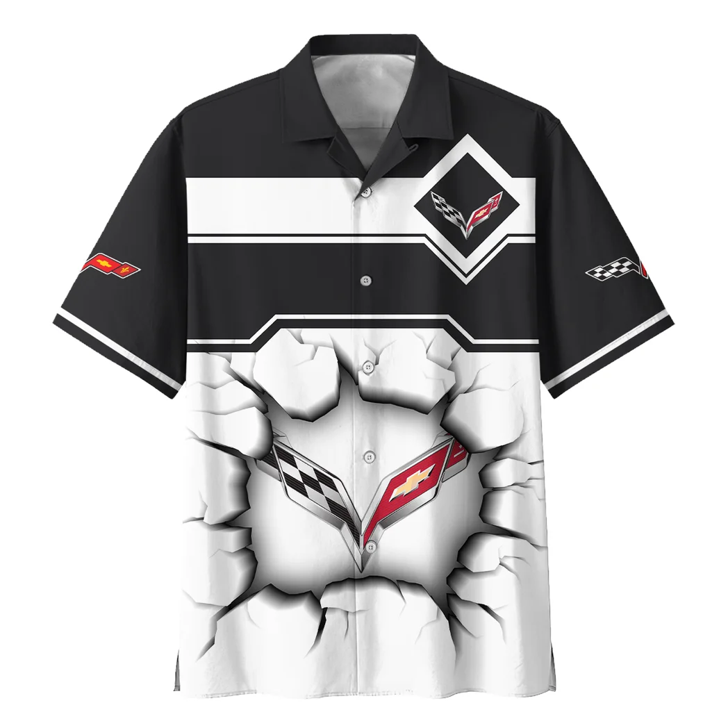 Corvette Hawaiian Shirt, Performance Gear Button Shirt HVN1400CO