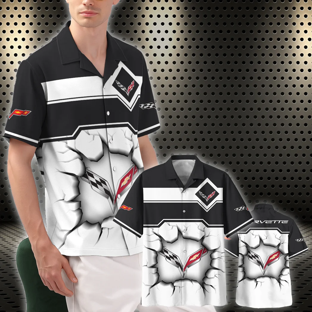 Corvette Hawaiian Shirt, Performance Gear Button Shirt HVN1400CO
