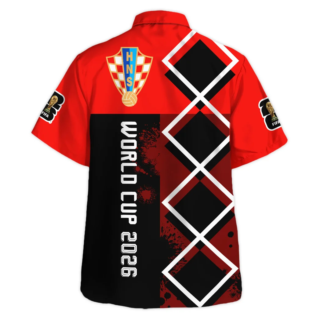 Croatia Hawaiian Shirt FIFA World Cup 26 Limited Edition, Tropical Supporter Button Shirt HVN1589CR