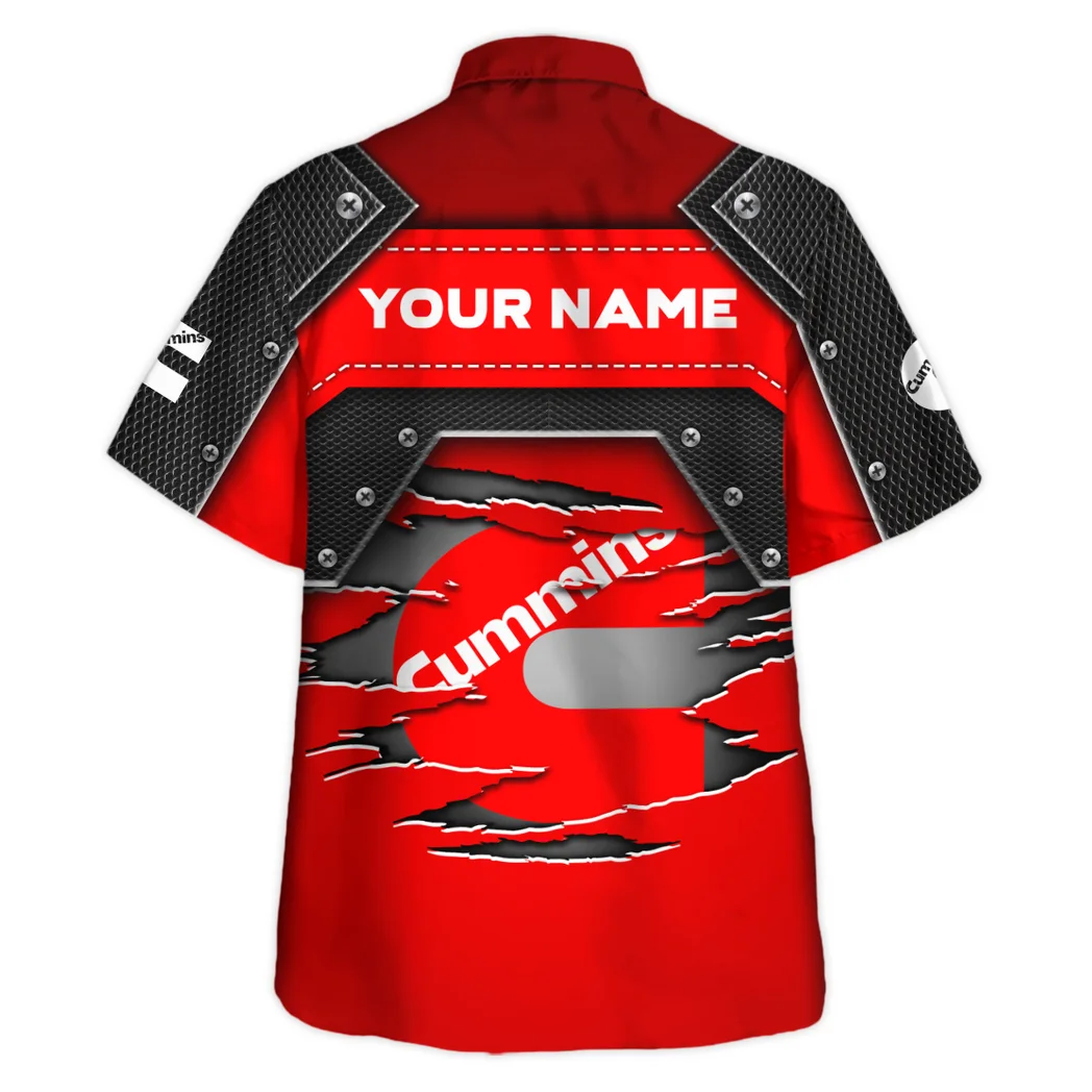 Cummins Hawaiian Shirt, Auto Fan Button Shirt HVN1401CU