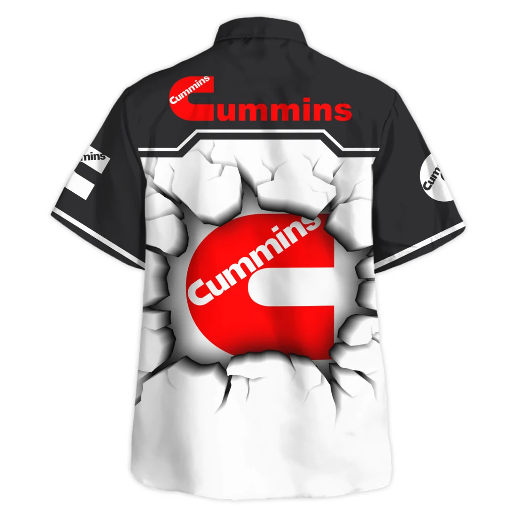 Cummins Hawaiian Shirt, Bold Driver Button Shirt HVN1400CU