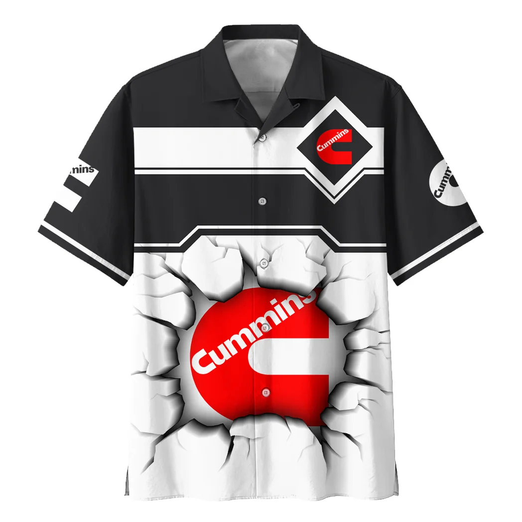Cummins Hawaiian Shirt, Bold Driver Button Shirt HVN1400CU
