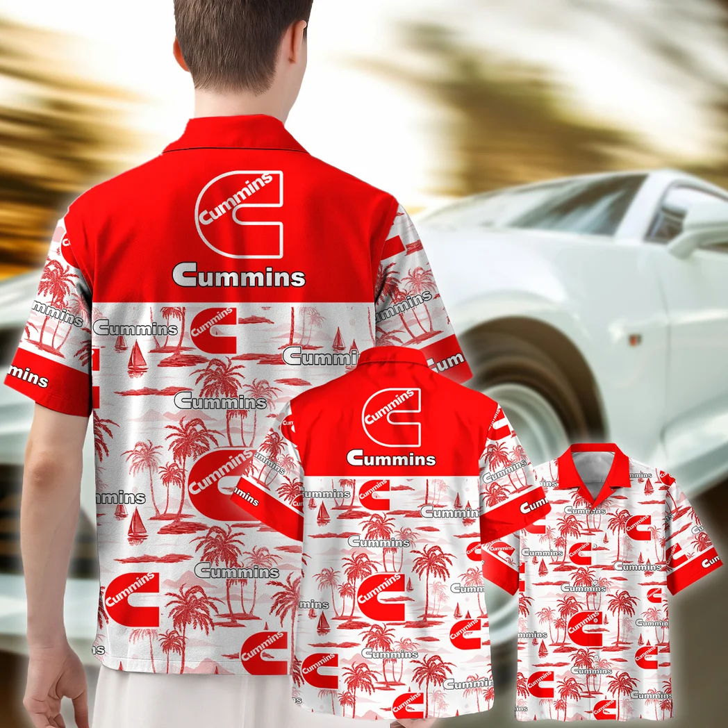 Cummins Hawaiian Shirt Exclusive Logo, Speed Legend Button Shirt HVN1534CU