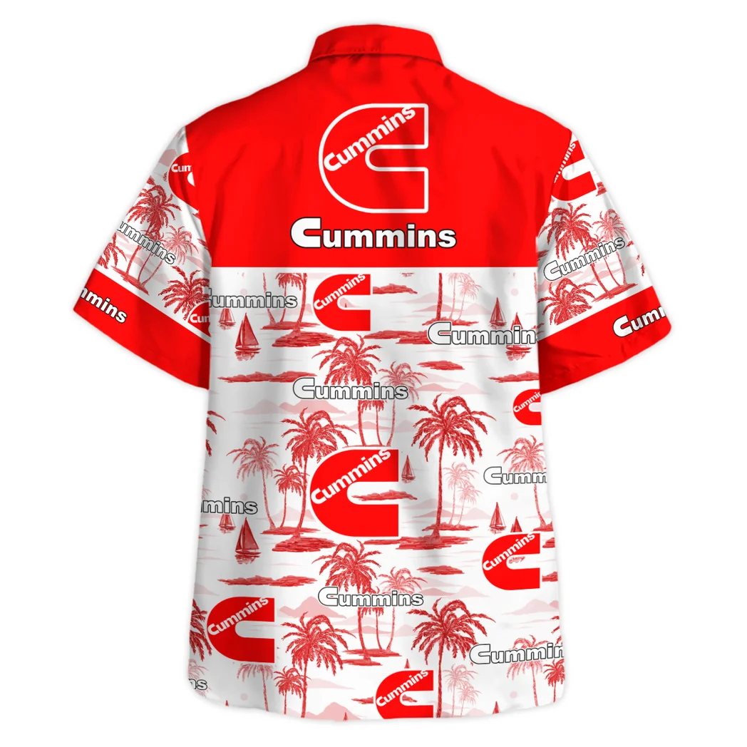 Cummins Hawaiian Shirt Exclusive Logo, Speed Legend Button Shirt HVN1534CU
