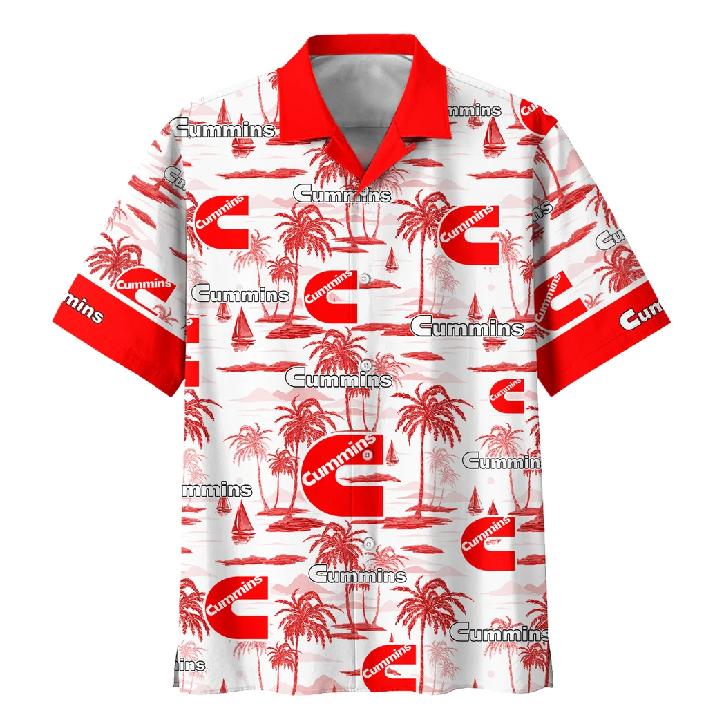 Cummins Hawaiian Shirt Exclusive Logo, Speed Legend Button Shirt HVN1534CU