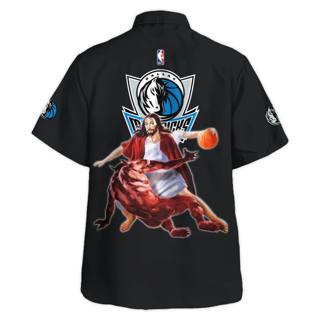 Dallas Mavericks Hawaiian Shirt Logo Print, Fan Vibe Button Shirt HVN1532DM