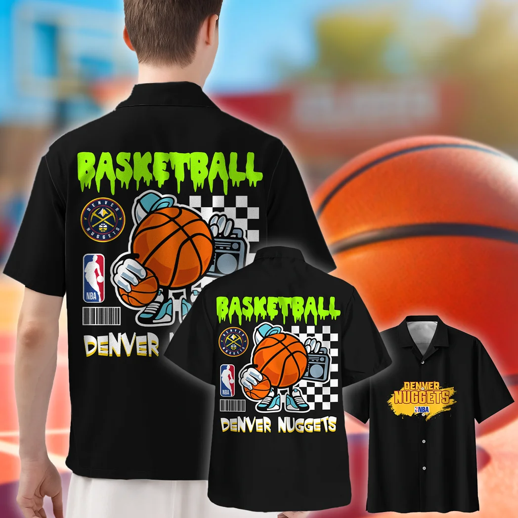 Denver Nuggets Hawaiian Shirt Exclusive Logo, Sport Pride Button Shirt HVN1531DN