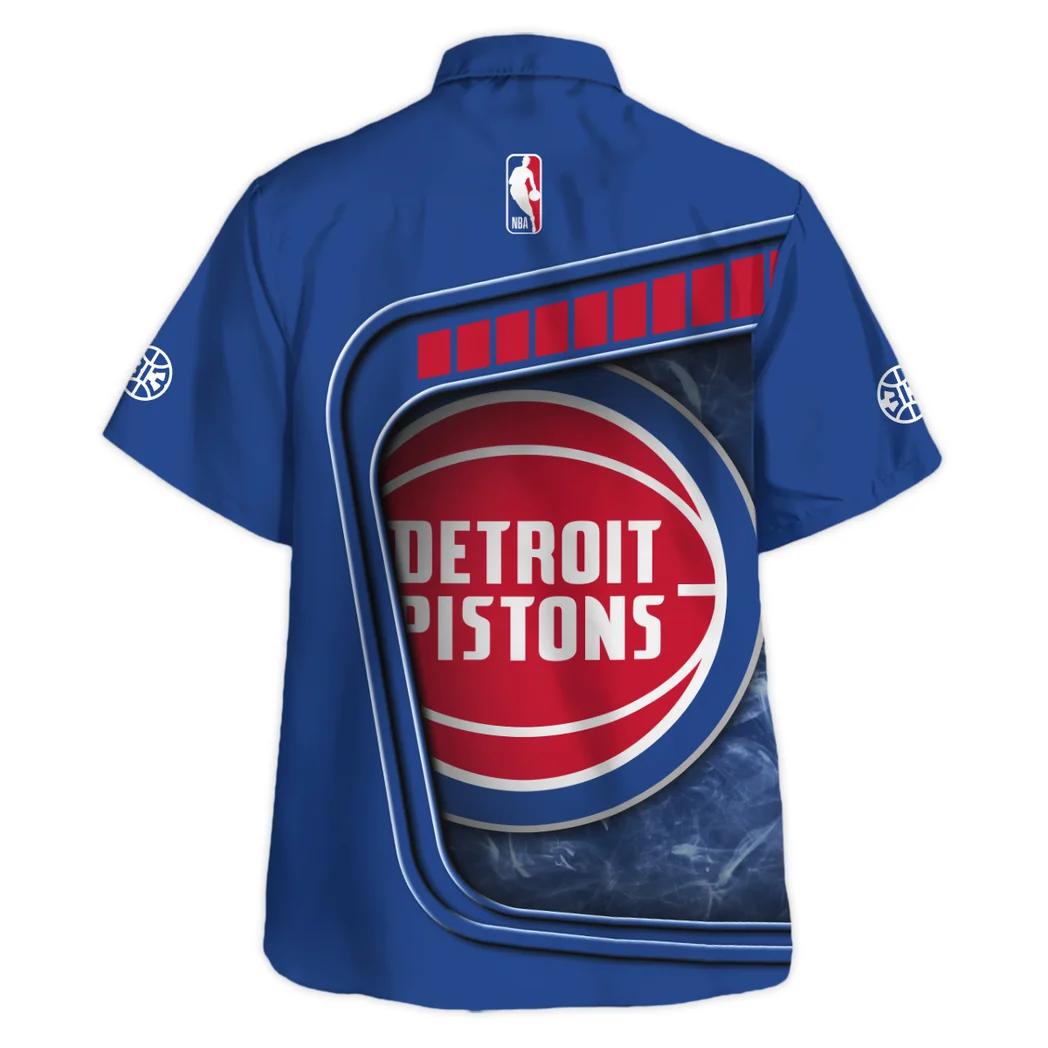 Detroit Pistons Hawaiian Shirt Excluisve Logo, Fan Pride Button Shirt HVN1527DP