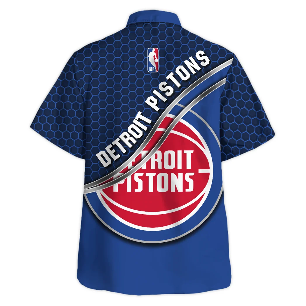 Detroit Pistons Hawaiian Shirt Fan Edition Design, Tropical Match Day Shirt HVN1577DP