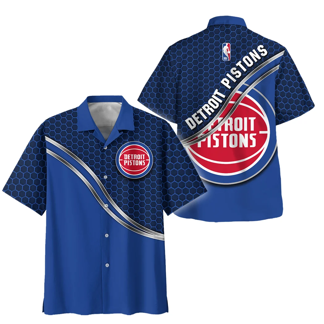 Detroit Pistons Hawaiian Shirt Fan Edition Design, Tropical Match Day Shirt HVN1577DP